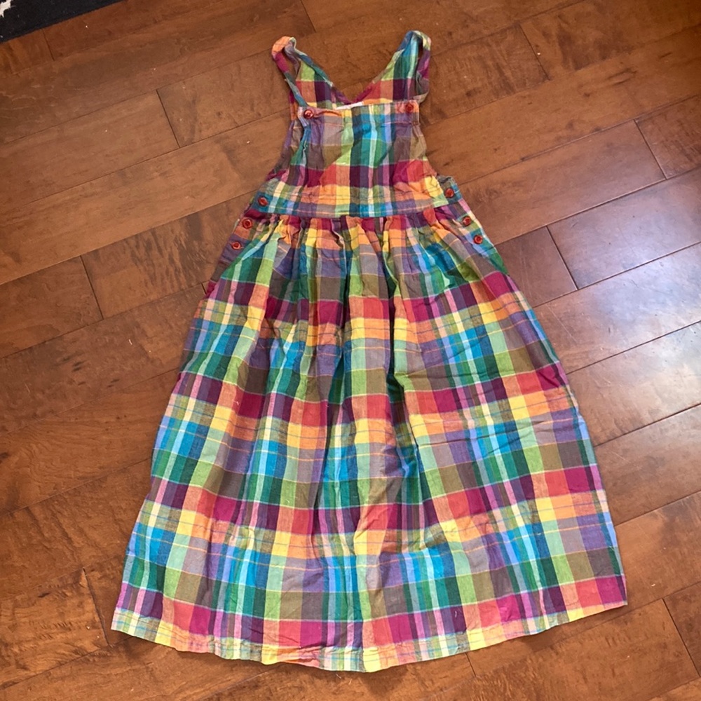 Lauren Brooke Rainbow Jumper Dress Vintage 80s 90s